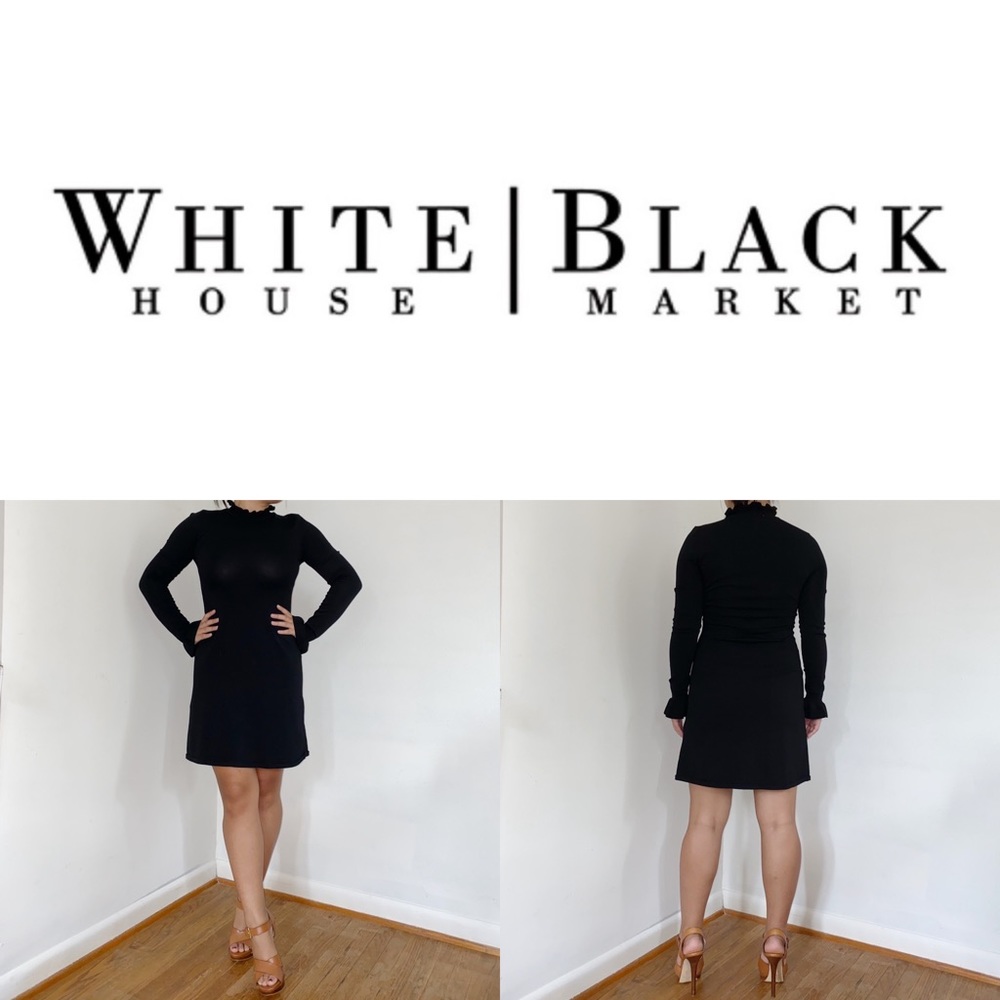 White House Black Market Form Fitting Black Dress